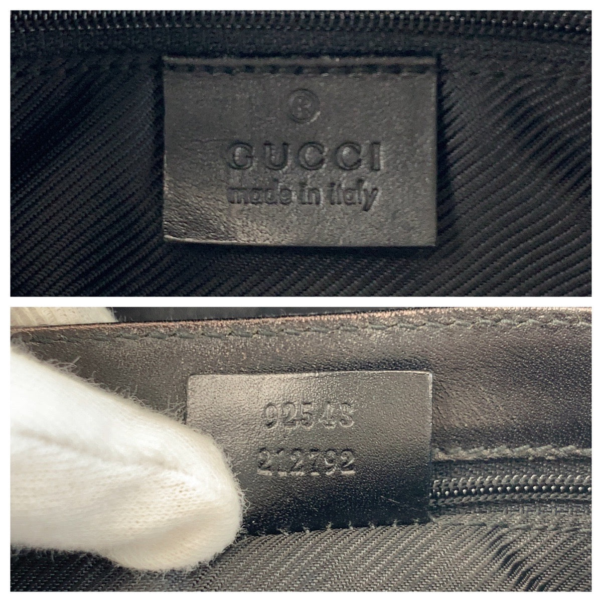 GUCCI Sling bag 92543 GG canvas Black SilverMetal Sling bag Bum bag Women Used Authentic