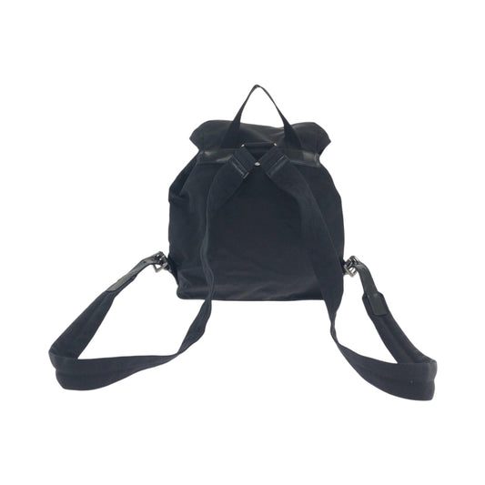 PRADA Backpack B6677 Nylon Black SilverMetal Backpack Backpack Test Triangle With logo Women Used Authentic