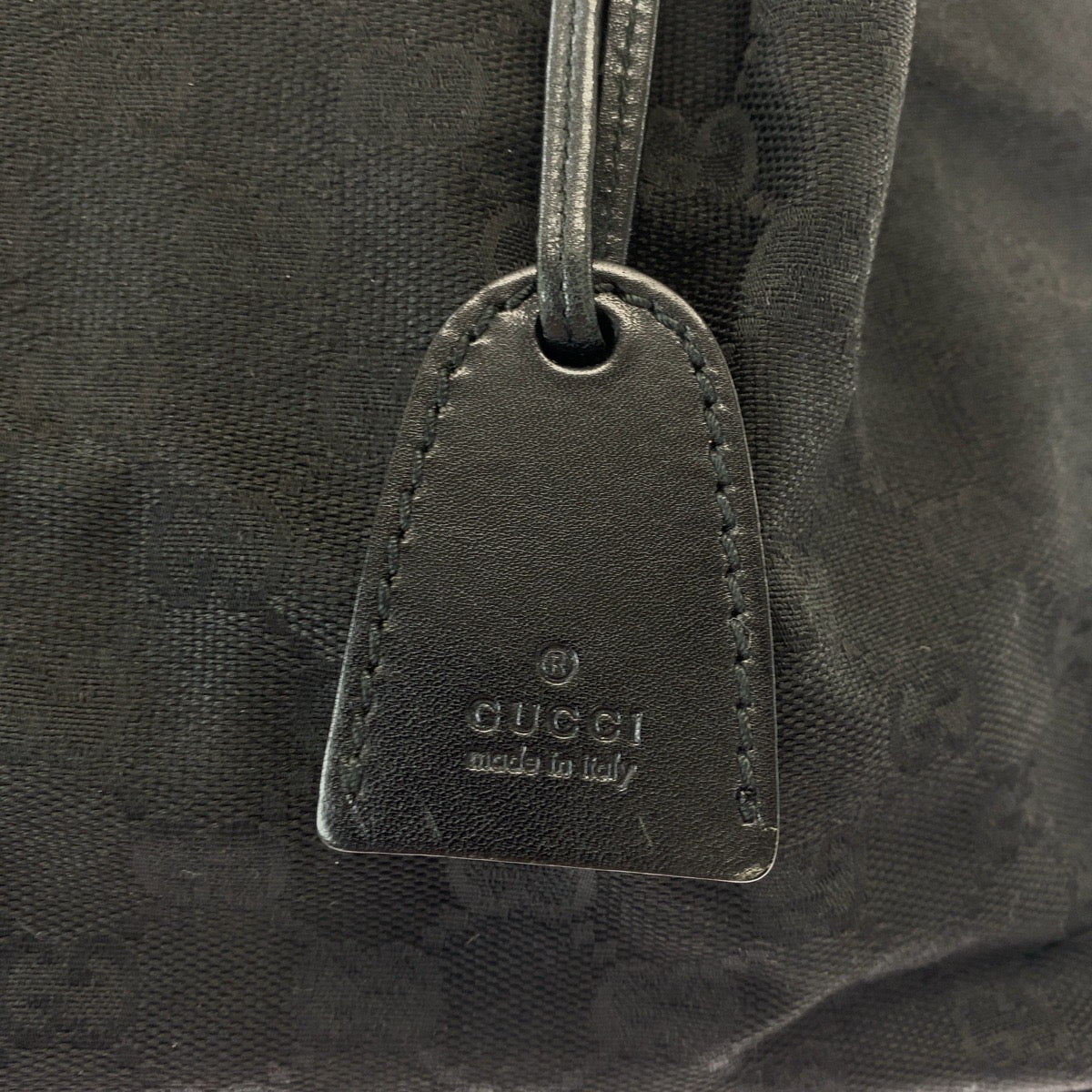 GUCCI Tote Bag 94898 GG canvas, leather Black black Tote Bag Shoulder Bag Women Used Authentic