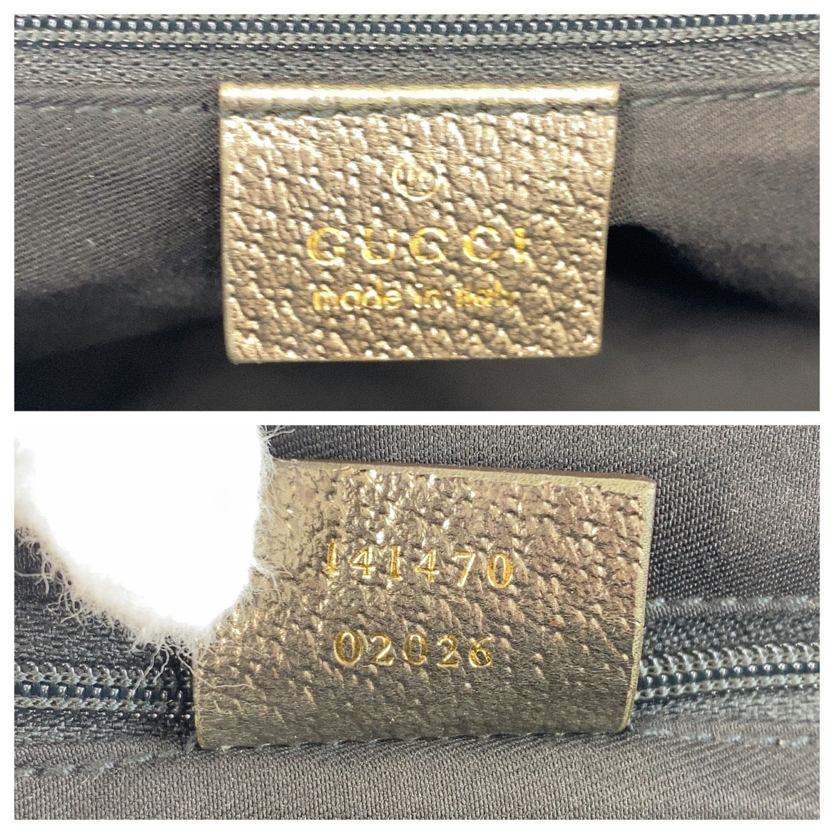 GUCCI Tote Bag 141470 GG canvas, leather Beige Khaki Brown Gold Metal Tote Bag Shoulder Bag Women Used Authentic