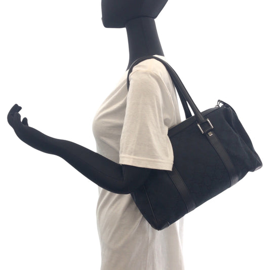GUCCI Handbag 000 0851 GG canvas Black SilverMetal Handbags Mini Boston Duffel bag Women Used Authentic
