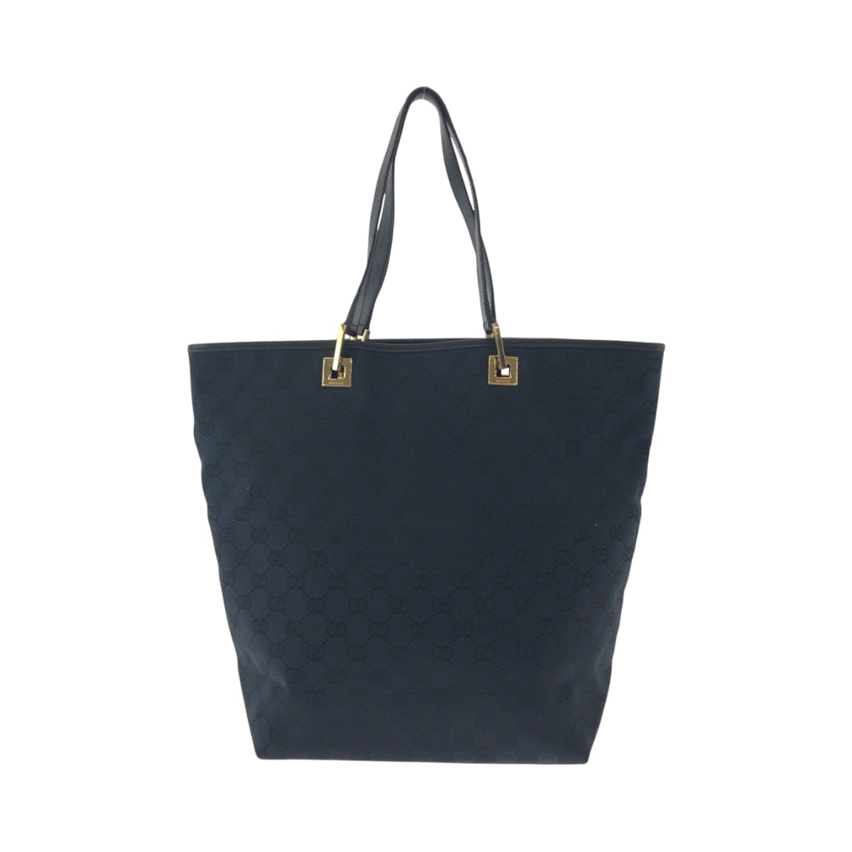 GUCCI Tote Bag 002 1098 GG canvas Black GoldMetal Tote Bag Shoulder Bag Women Used Authentic
