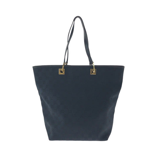 GUCCI Tote Bag 002 1098 GG canvas Black GoldMetal Tote Bag Shoulder Bag Women Used Authentic