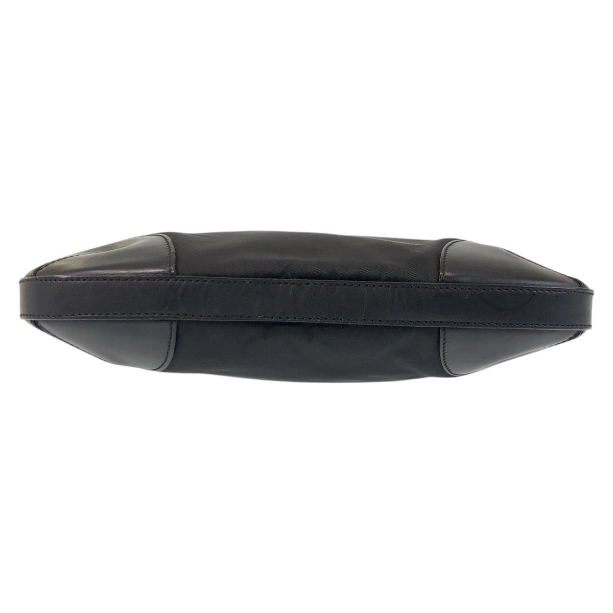 PRADA Shoulder Bag Nylon Black SilverMetal Test Triangle With logo