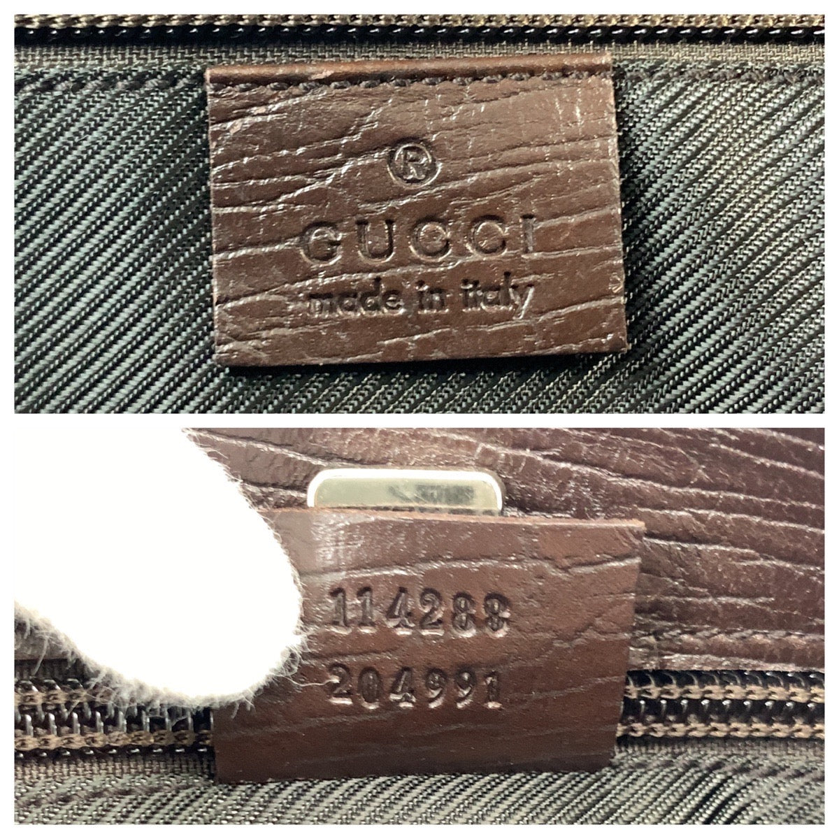 GUCCI Tote Bag 114288 GG Supreme canvas, leather Beige brown Tote Bag Shoulder Bag Women Used Authentic