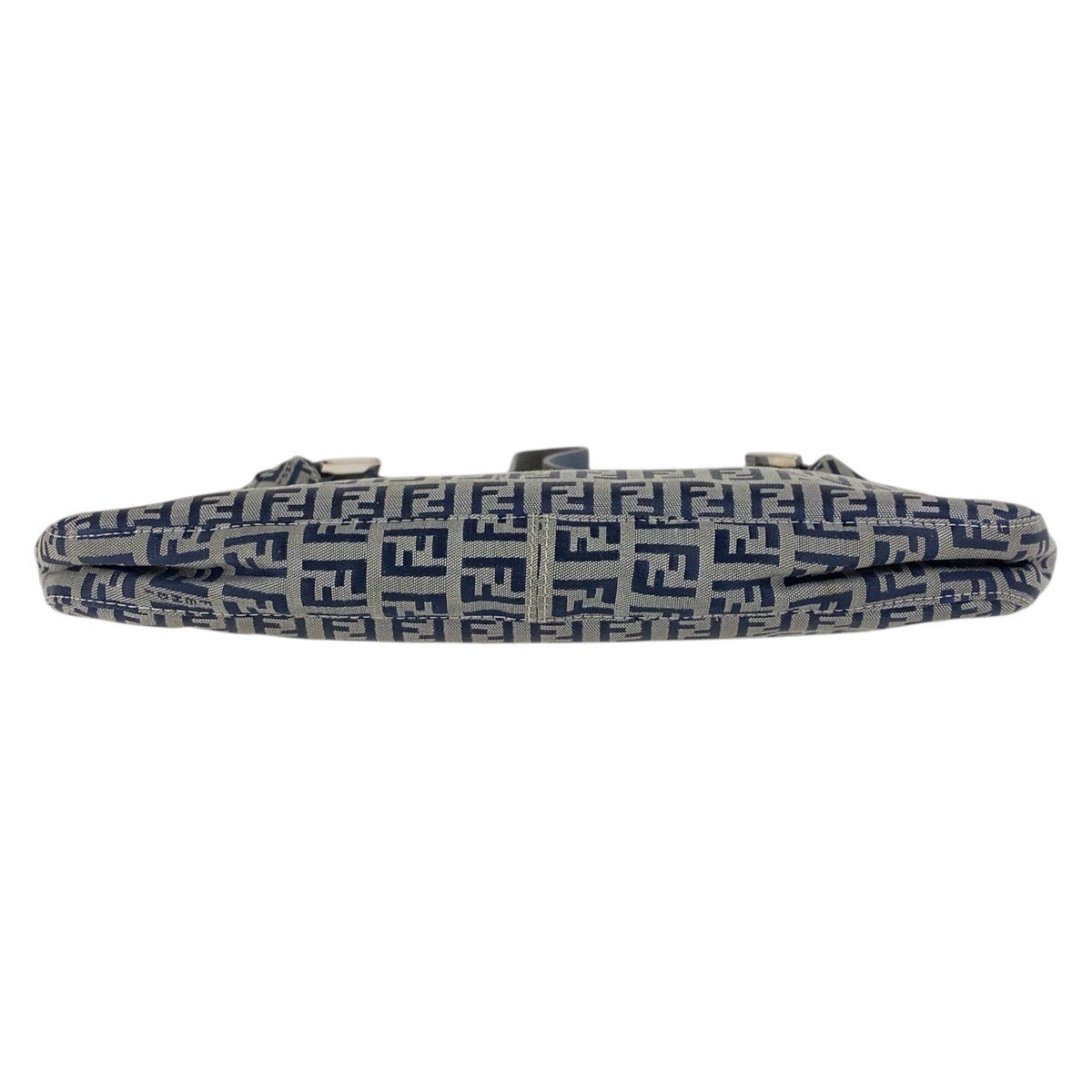 FENDI Shoulder Bag canvas Navy SilverMetal Zucchino