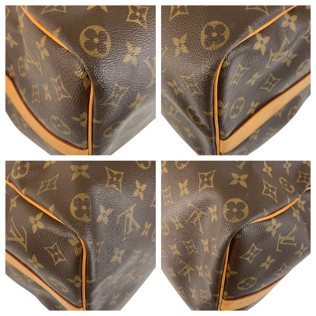 LOUIS VUITTON Boston Duffel bag M41426 PVC, Leather Brown Gold Metal Boston Duffel bag Shoulder Bag 2way Monogram Keepall 50 bandouliere mens Used Authentic
