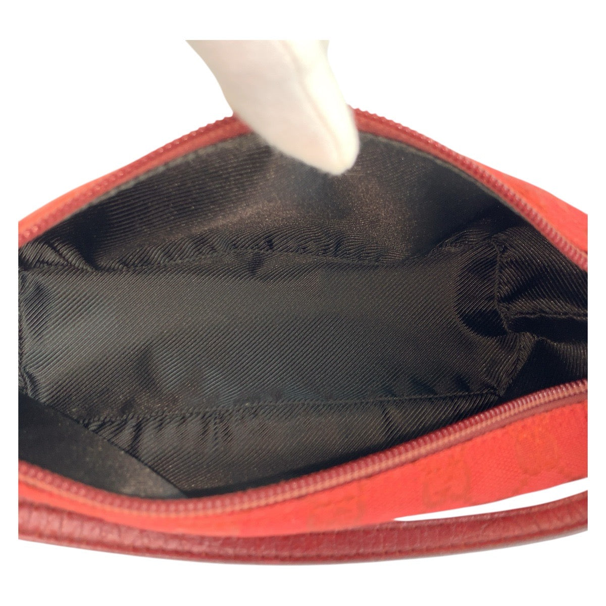 GUCCI Handbag 07198 GG canvas Red Silver Metal