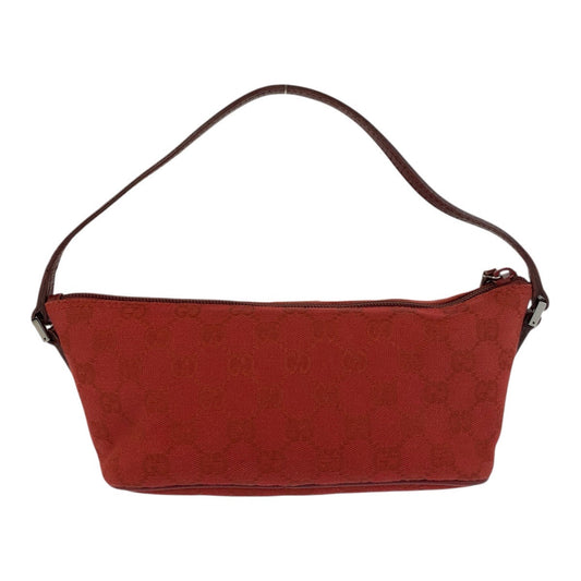 GUCCI Handbag 07198 GG canvas Red Silver Metal