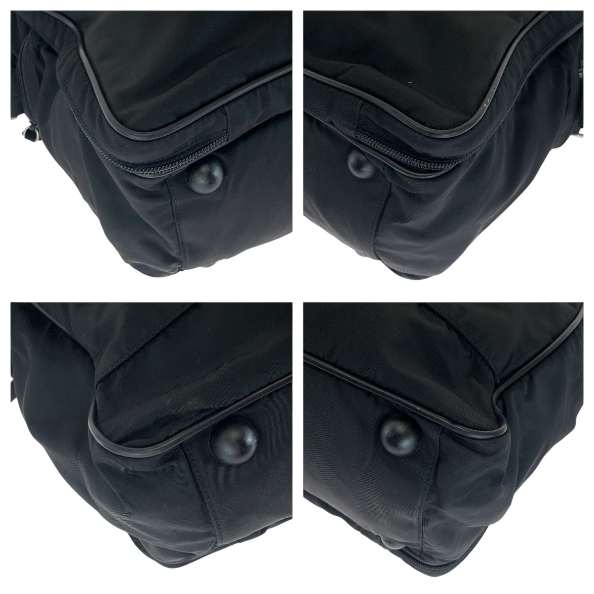 PRADA Business bag V453S Nylon Black SilverMetal Business Bag Shoulder Bag 2way Test Triangle With logo mens Used Authentic