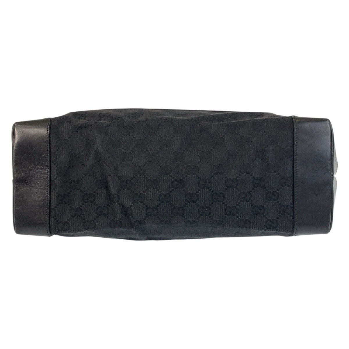 GUCCI Tote Bag 34339 GG canvas, leather Black SilverMetal Tote Bag Shoulder Bag Women Used Authentic