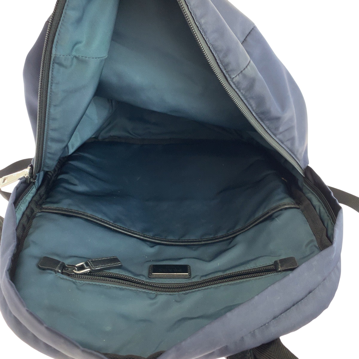 PRADA Backpack Nylon Navy SilverMetal Backpack Backpack Test mens Used Authentic