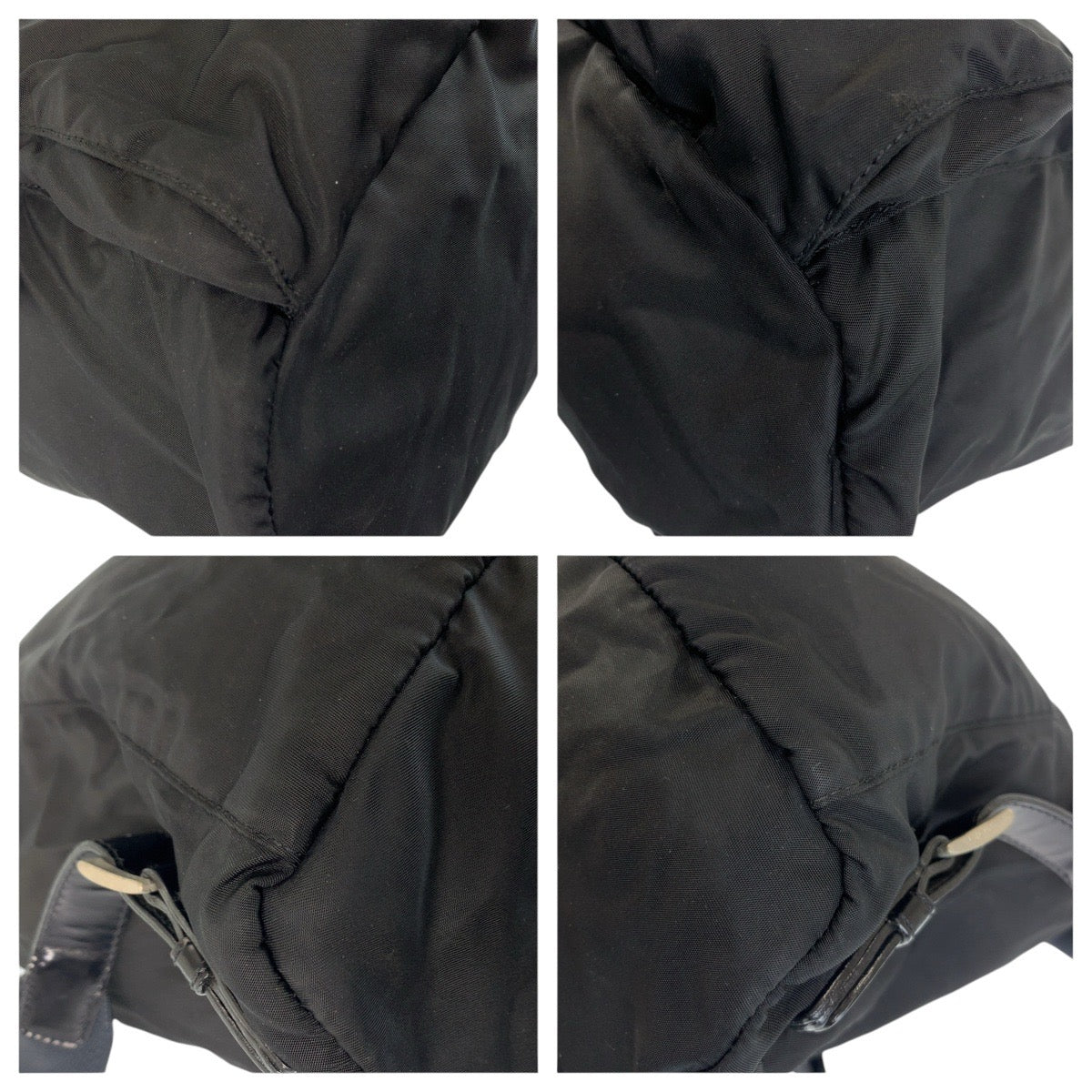 PRADA Backpack Nylon, Leather Black SilverMetal Backpacks & Daypacks Backpacks Test Triangle With logo Women Used Authentic