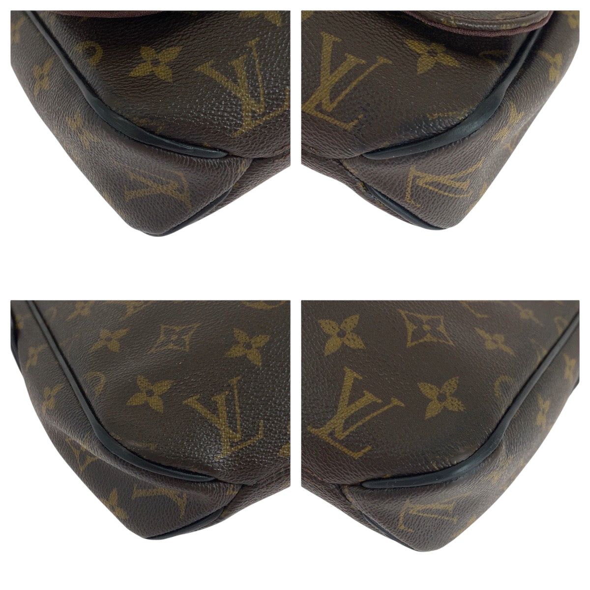 LOUIS VUITTON Shoulder Bag M40935 PVC Brown Black SilverMetal Shoulder Bag Monogram Macasa District PM Women Used Authentic