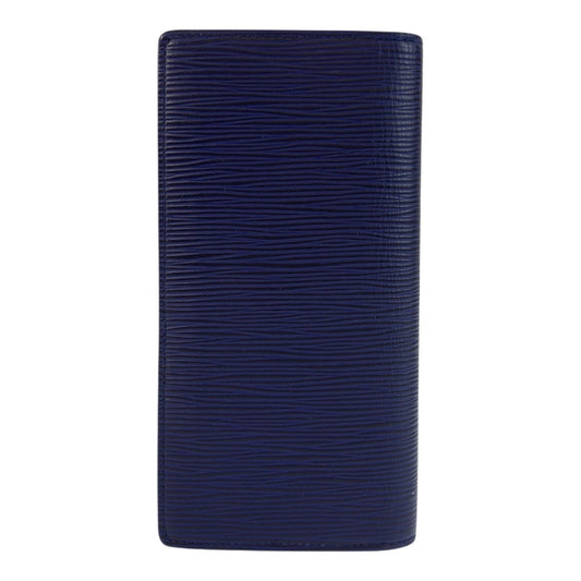 LOUIS VUITTON Long Wallet Purse M81371 leather Navy white Long Wallet Purse Epi Monogram Eclipse Portefeuille Braza mens Used Authentic