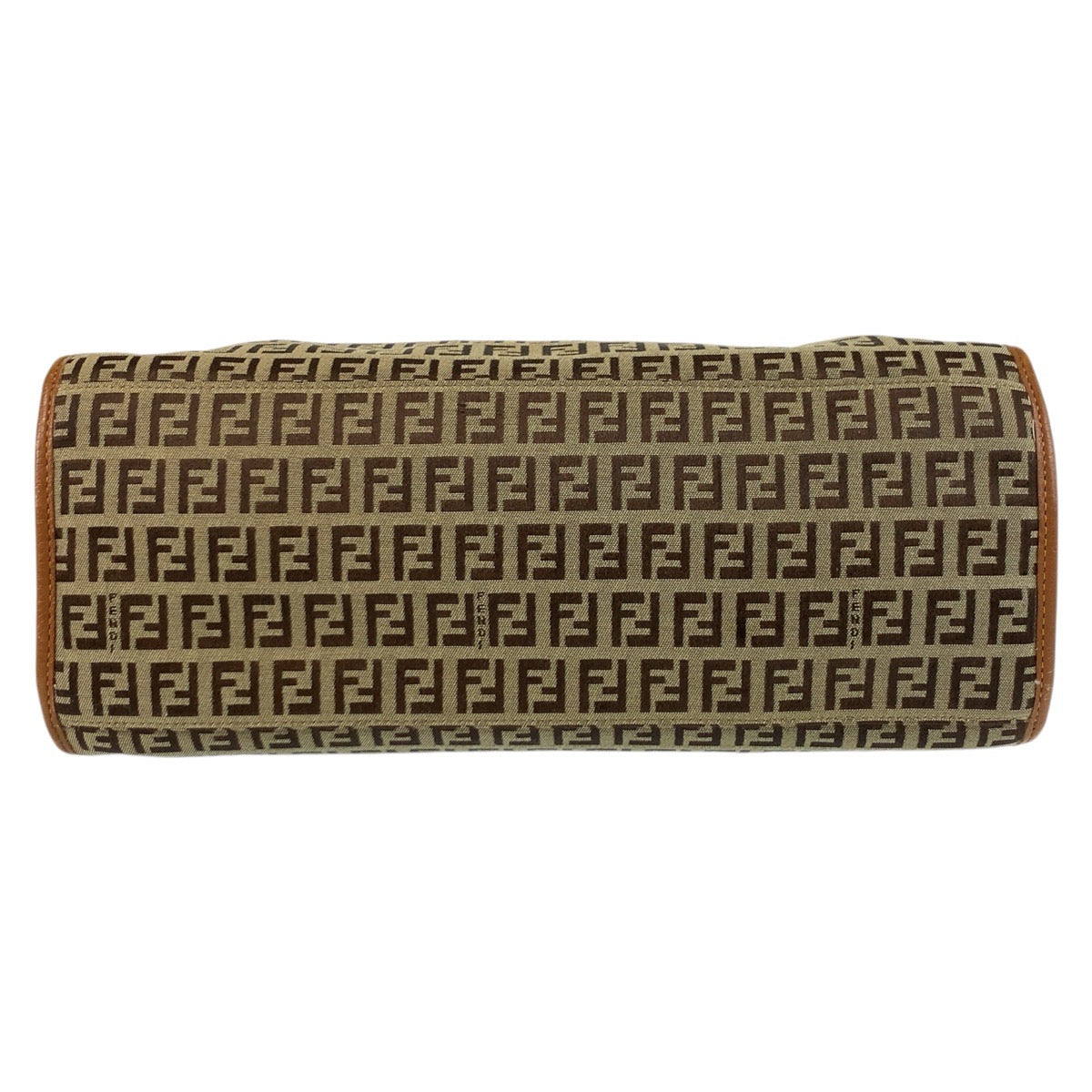 FENDI Tote Bag 8BH153 Canvas, Leather Brown Gold Metal Tote Bag Shoulder Bag Zucchino Women Used Authentic