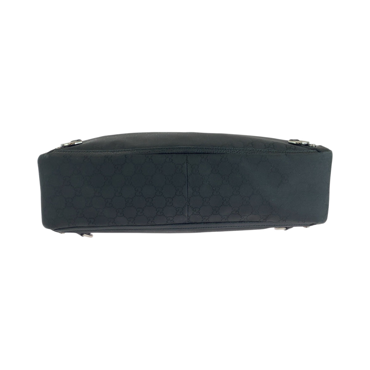 GUCCI Tote Bag 293580 Nylon Black SilverMetal Tote Bag Shoulder Bag Abbey Women Used Authentic