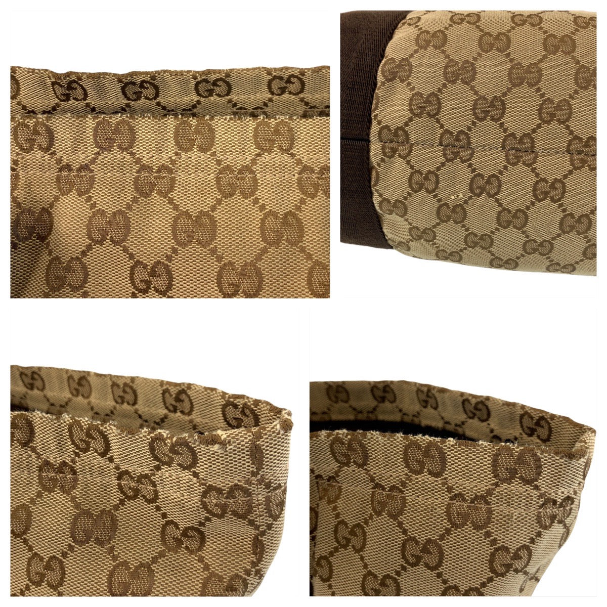 GUCCI Tote Bag 189669 GG canvas Beige brown