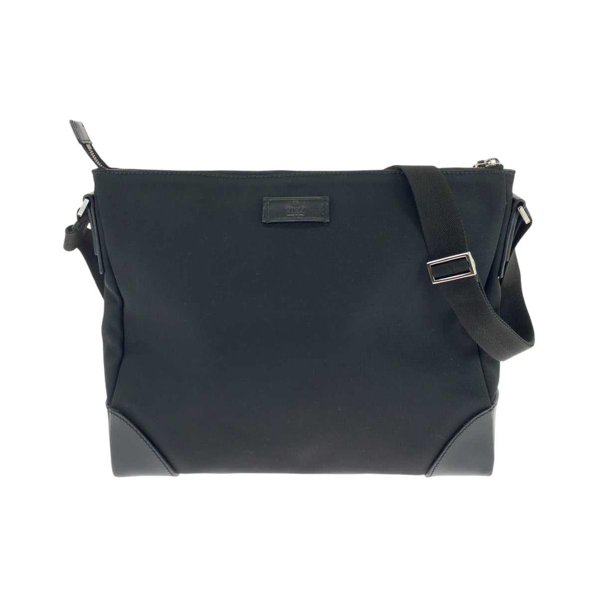GUCCI Shoulder Bag 110054 Nylon Black SilverMetal Shoulder Bag Messenger bag Women Used Authentic