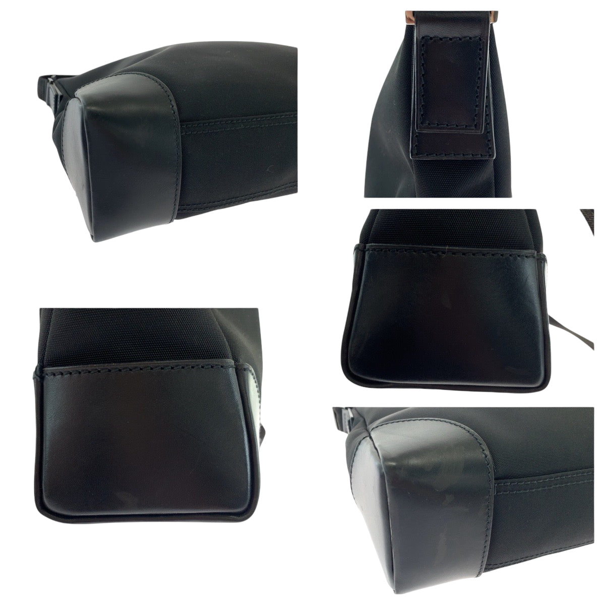 GUCCI Shoulder Bag 110054 Nylon Black SilverMetal Shoulder Bag Messenger bag Women Used Authentic