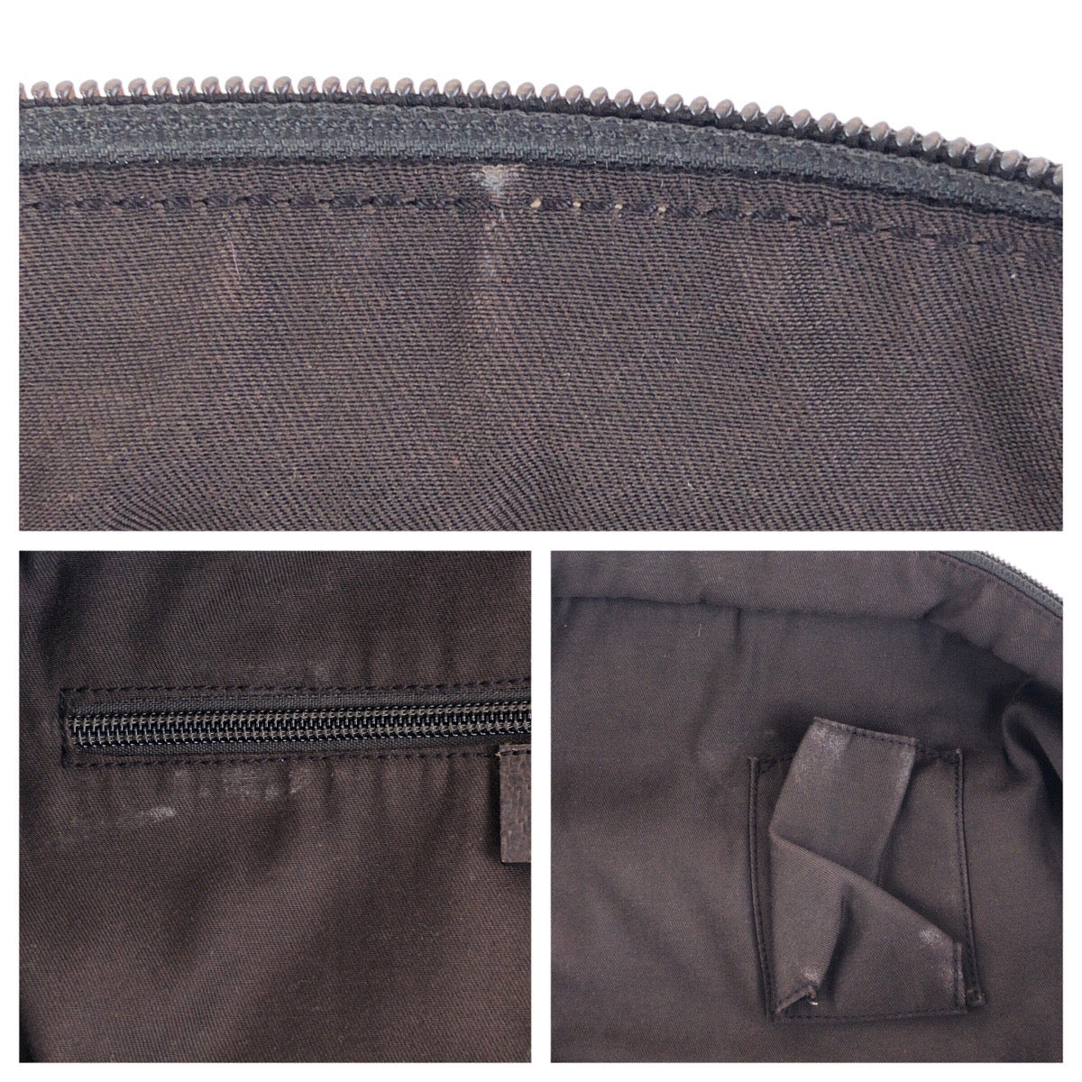 GUCCI Tote Bag 131231 GG canvas, leather Brown Silver Metal Tote Bag Shoulder Bag Sherry line Women Used Authentic