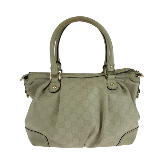 GUCCI Shoulder Bag 247902 leather Ivory Gold Metal Shoulder Bag Handbag 2way Guccisima Sukey Women Used Authentic