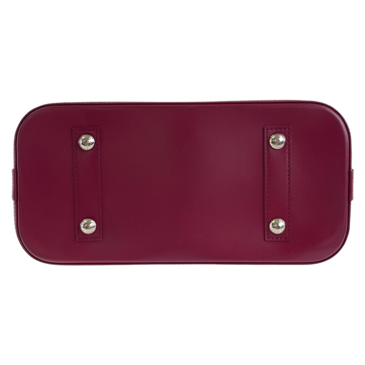 LOUIS VUITTON Handbag M40490 leather Fuchsia Wine Red Bordeaux SilverMetal Epi Alma Women Used Authentic