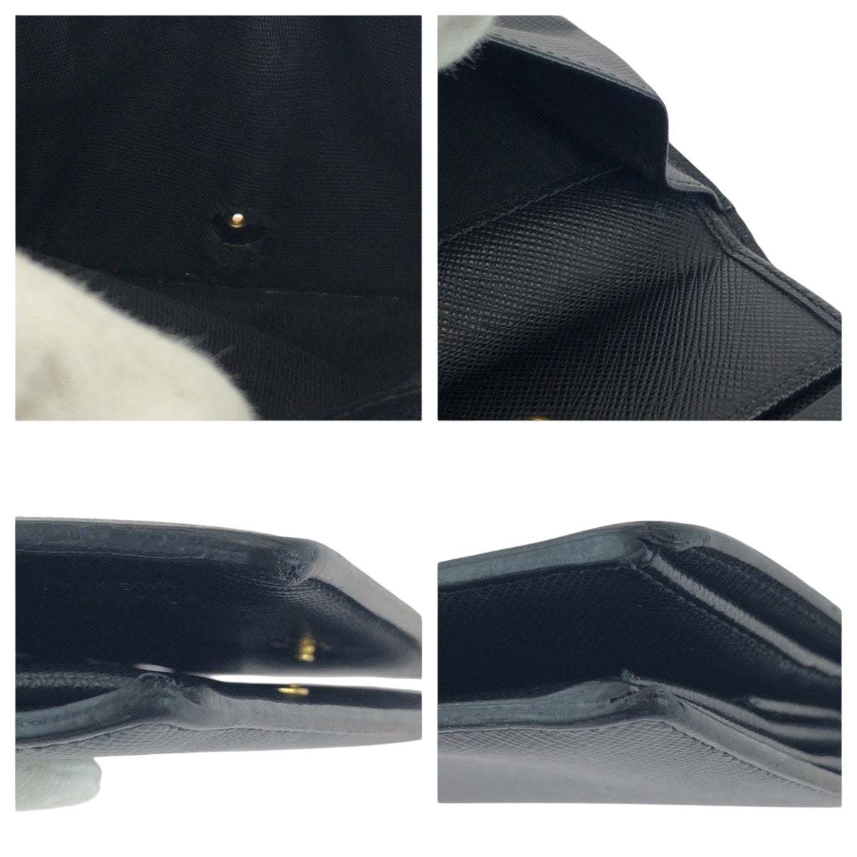 PRADA Bifold Wallet 1MV204 leather black Saffiano Shine logo