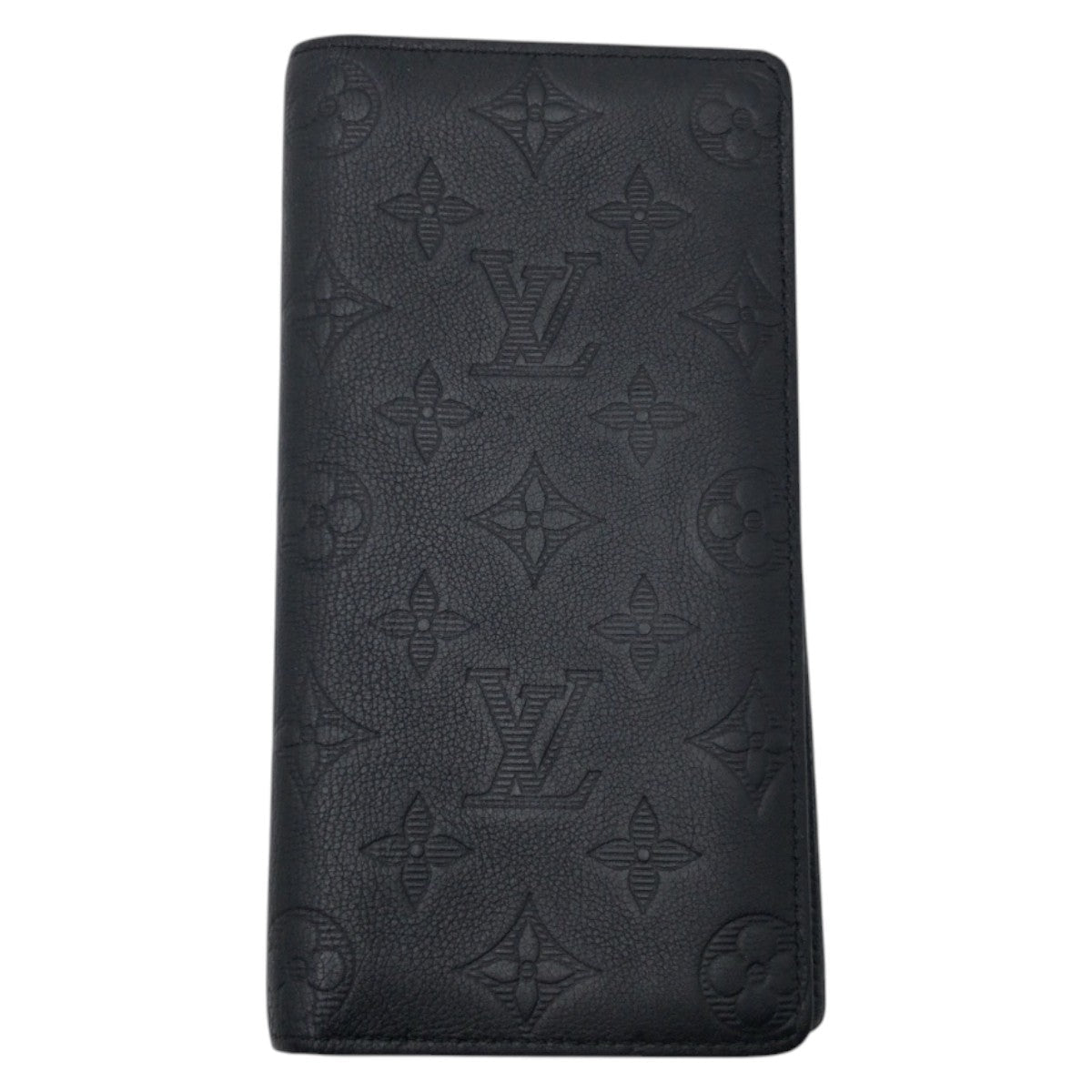 LOUIS VUITTON Long Wallet Purse M69038 leather black monogram shadow Portefeuille Plaza