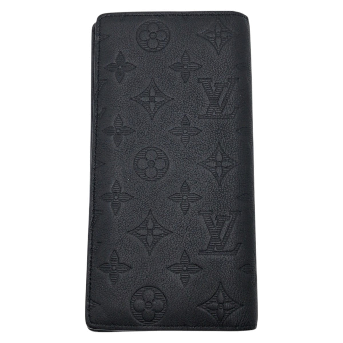 LOUIS VUITTON Long Wallet Purse M69038 leather black monogram shadow Portefeuille Plaza