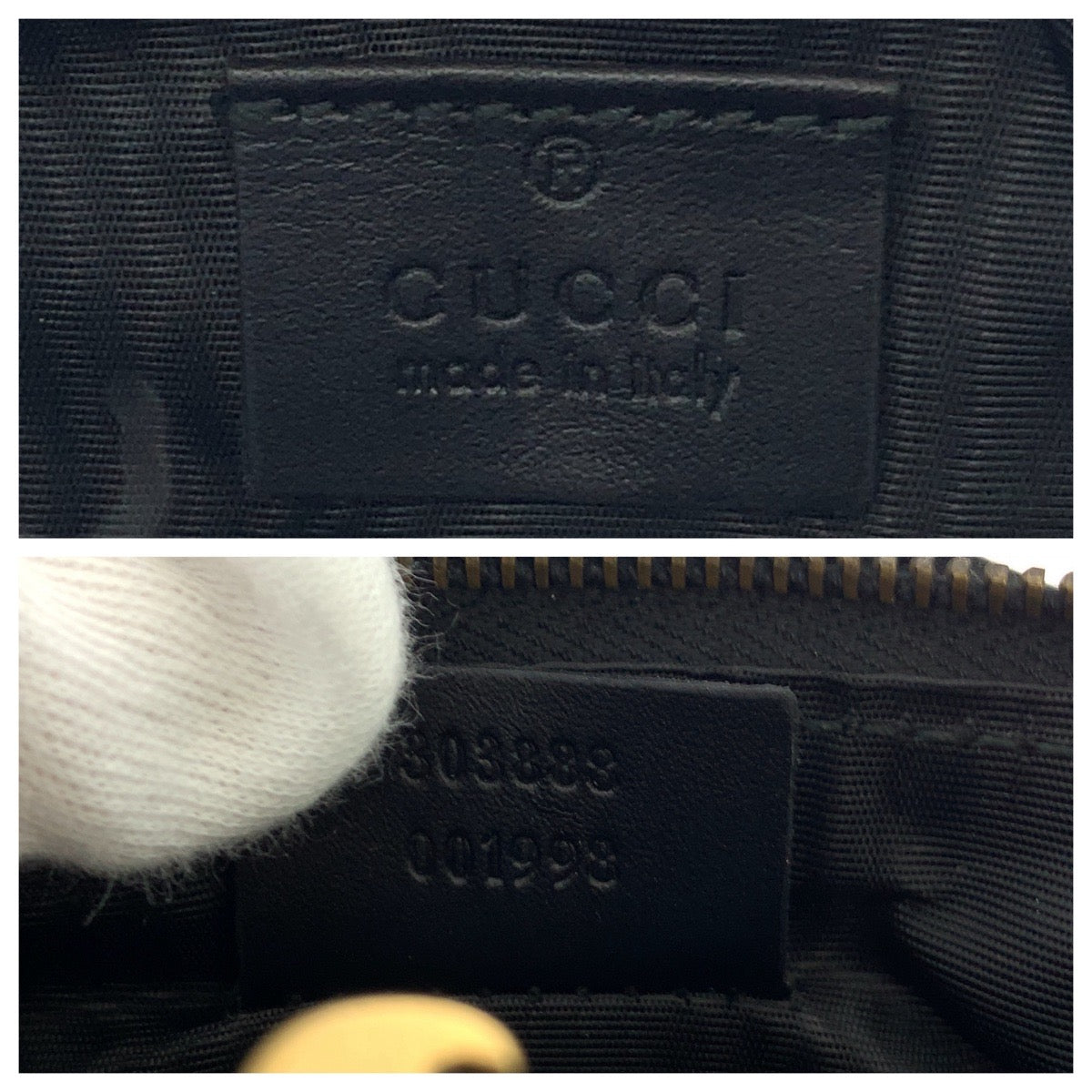 GUCCI Handbag 303888 leather Black GoldMetal Handbag with mirror Limited edition Stirrup Women Used Authentic