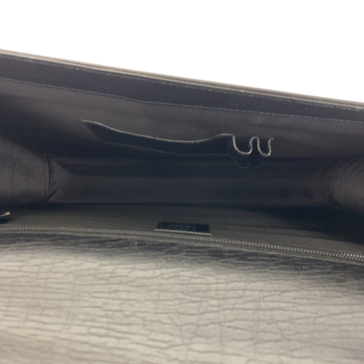 GUCCI Business bag 34044 leather Black SilverMetal Business bag briefcase mens Used Authentic