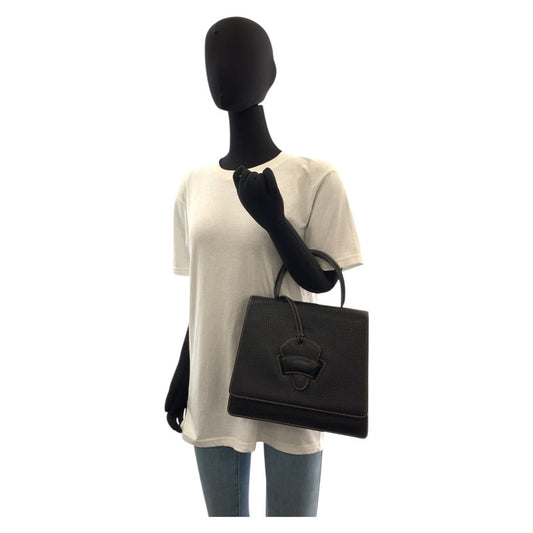 LOEWE Handbag leather Black GoldMetal Handbag Shoulder Bag Barcelona Women Used Authentic