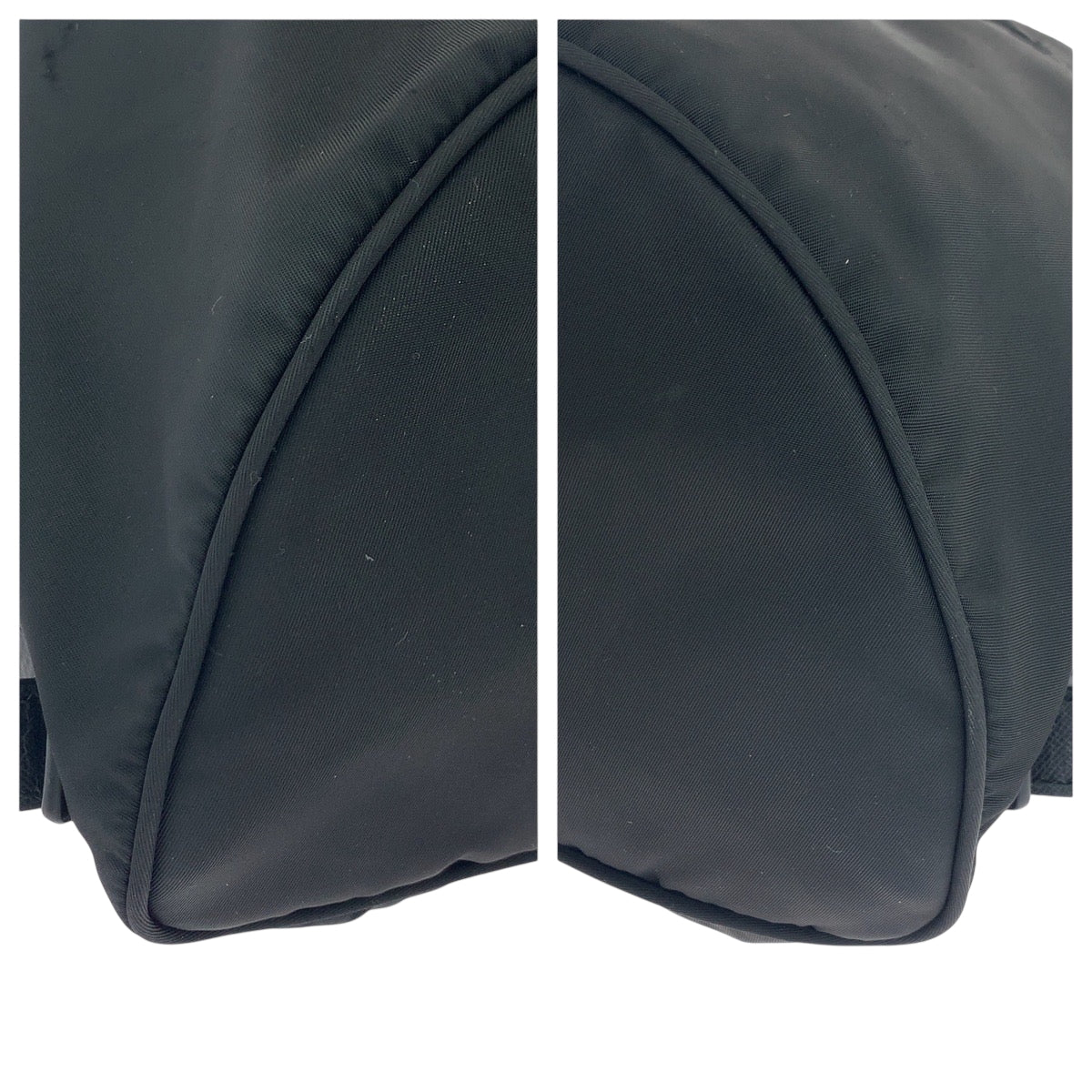 PRADA Backpack 1BZ032 Nylon Black Silver Metal Backpack Backpack Test Triangle With logo Women Used Authentic
