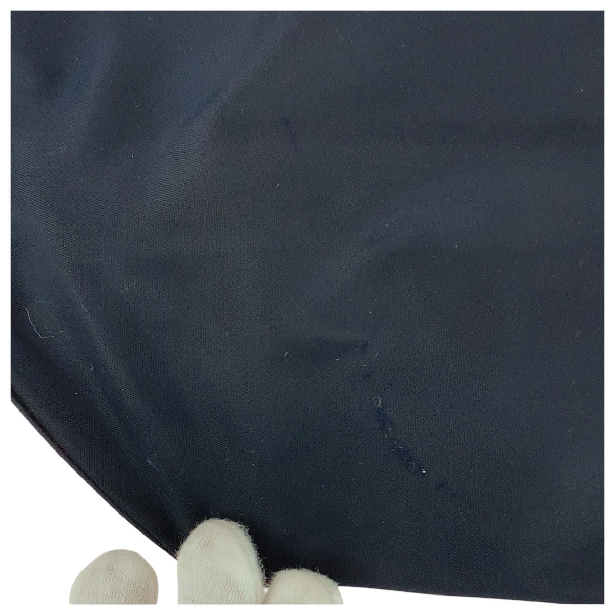 PRADA Tote Bag Nylon Navy SilverMetal Tote Bag Shoulder Bag Test Triangle With logo Women Used Authentic