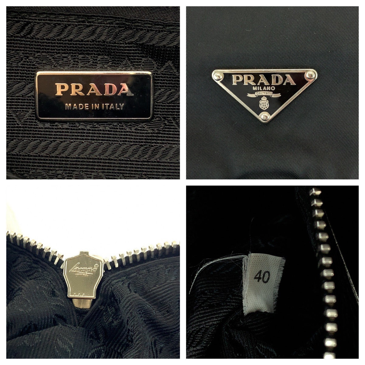 PRADA Shoulder Bag BT8994 Nylon Black SilverMetal Shoulder Bag pochette Test Triangle With logo Women(Unisex) Used Authentic