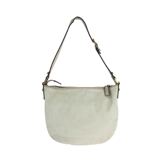 GUCCI Shoulder Bag 121552 leather White GoldMetal Hobo Shoulder Bag Soho Interlocking Women Used Authentic