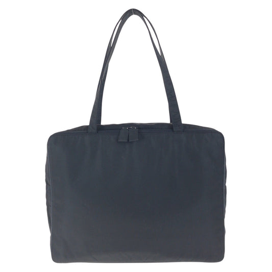 PRADA Business bag Nylon Black SilverMetal Business bag Briefcase Unisex Test Triangle With logo mens Used Authentic