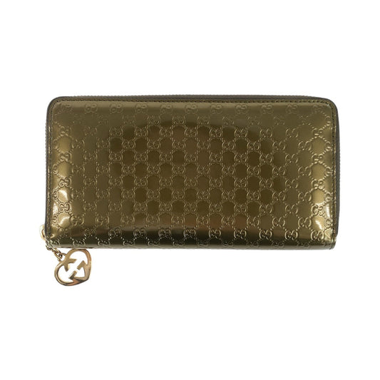 GUCCI Long Wallet Purse 308005 enamel gold Micro Guccisima Heart interlocking