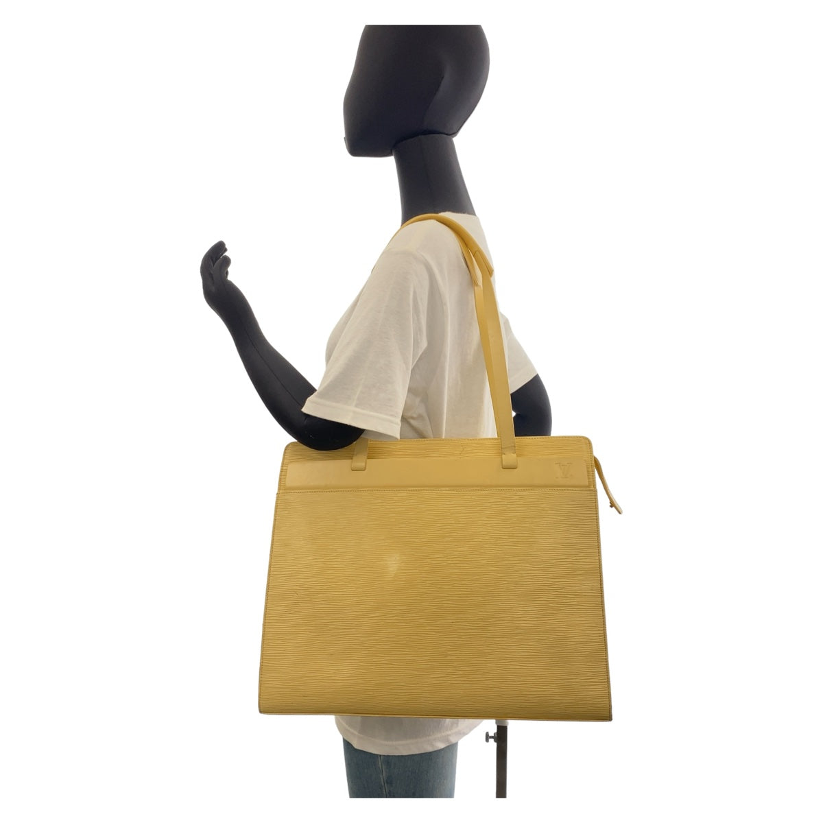 LOUIS VUITTON Tote Bag M5250A Epi Leather Vanilla Yellow Gold Metal Epi Croisette GM