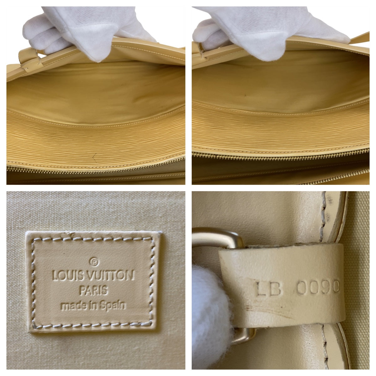LOUIS VUITTON Tote Bag M5250A Epi Leather Vanilla Yellow Gold Metal Epi Croisette GM