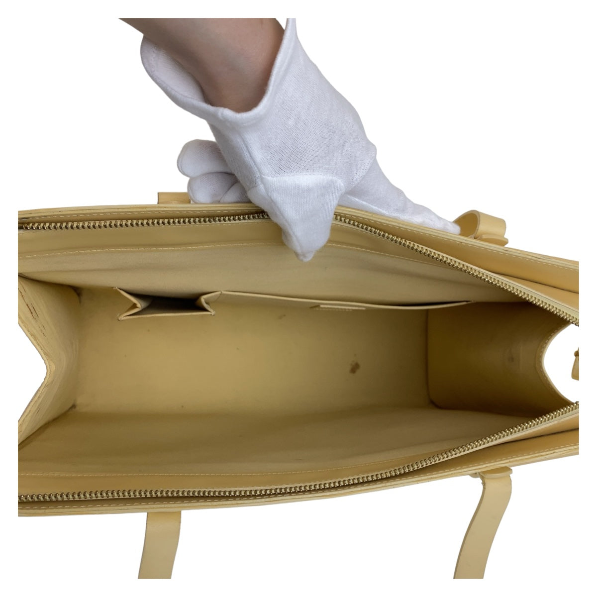 LOUIS VUITTON Tote Bag M5250A Epi Leather Vanilla Yellow Gold Metal Epi Croisette GM