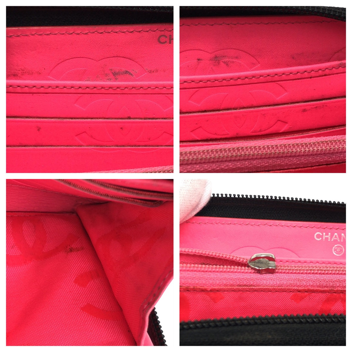 CHANEL Long Wallet Purse lambskin Black SilverMetal Cambon line COCO Mark