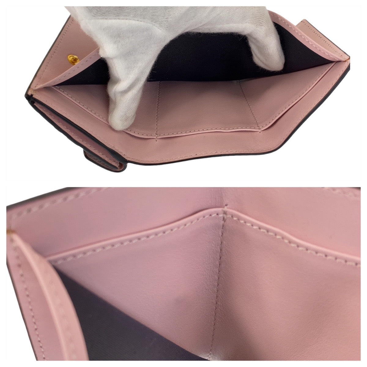 FENDI Tri-fold wallet leather Brown Folding wallet Compact wallet ZUCCA F IS FENDI Women Used Authentic