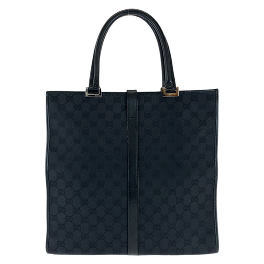 GUCCI Tote Bag 002 1064 GG canvas, leather black Tote Bag handbag Jackie Women Used Authentic