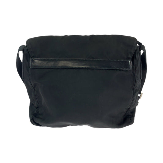 PRADA Shoulder Bag Nylon black Shoulder Bag Messenger bag Test Triangle With logo mens Used Authentic