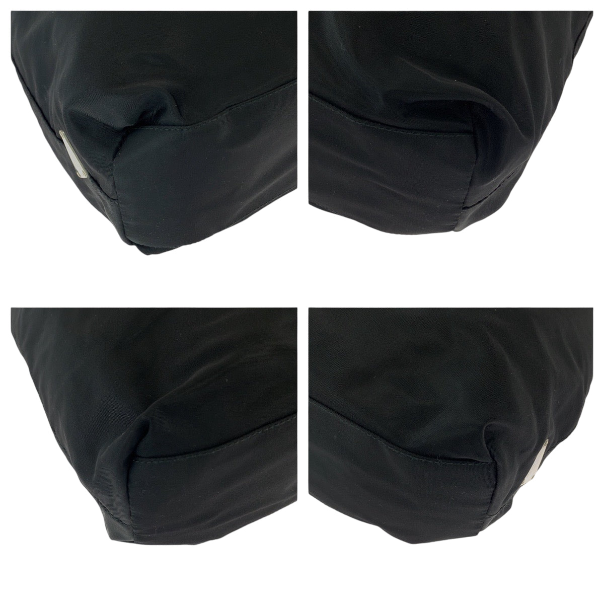 PRADA Shoulder Bag Nylon black One Shoulder Bag Test Triangle With logo plastic handle Women Used Authentic