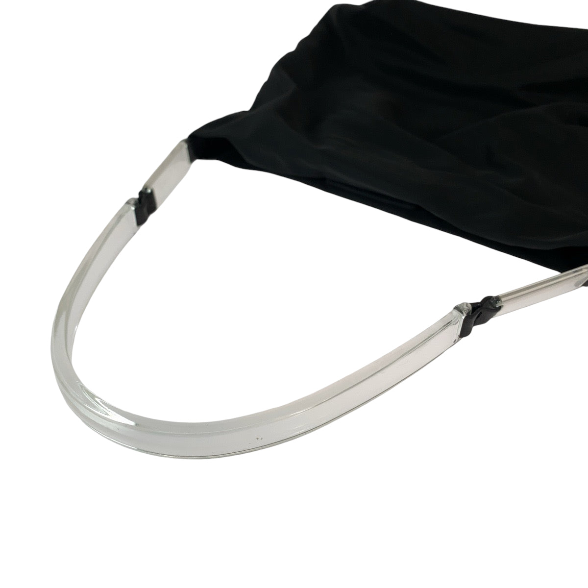 PRADA Shoulder Bag Nylon black One Shoulder Bag Test Triangle With logo plastic handle Women Used Authentic
