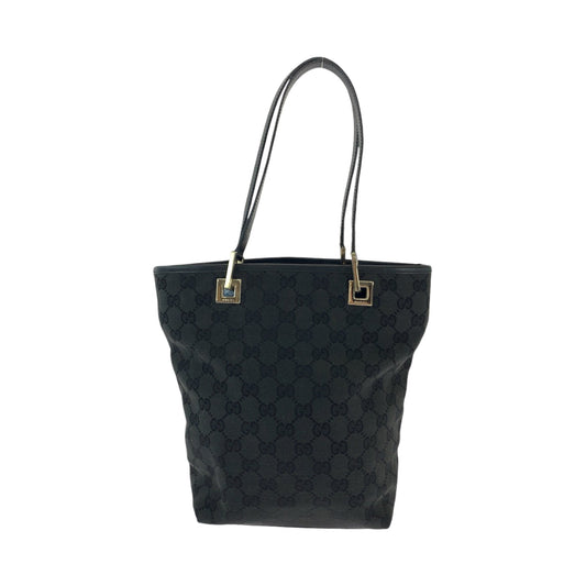 GUCCI Tote Bag 002 1099 GG canvas black Shoulder Bag Women Used Authentic