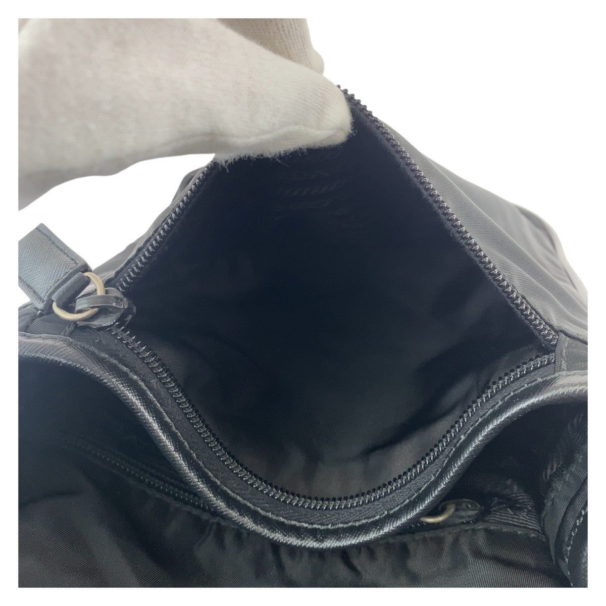 PRADA Shoulder Bag Nylon black Crossbody Shoulder Bag Messenger Bag Test Triangle With logo mens(Unisex) Used Authentic